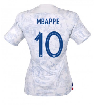 Frankrig Kylian Mbappe #10 Replika Udebanetrøje Dame VM 2022 Kortærmet